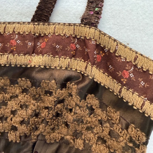 Nanette Lepore Women's Sequins Embellished Striped Dress Size 8 Vintage Y2K - Picture 8 of 9